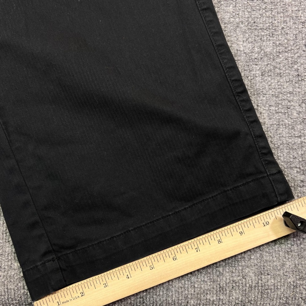 American Eagle Outfitters Pants Womens 10 Long Black Wide Leg Stretch Chino - Picture 12 of 12
